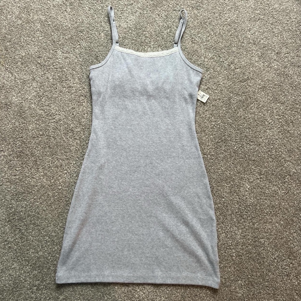 Aerie BRAND NEW Light Gray Ribbed dress